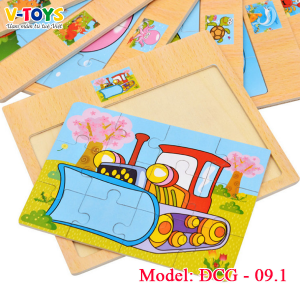 Tranh ghép hình 2D 12 miếng dành cho bé