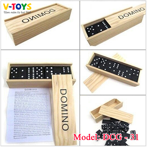 Domino hộp gỗ - Đồ chơi trí tuệ dành cho trẻ
